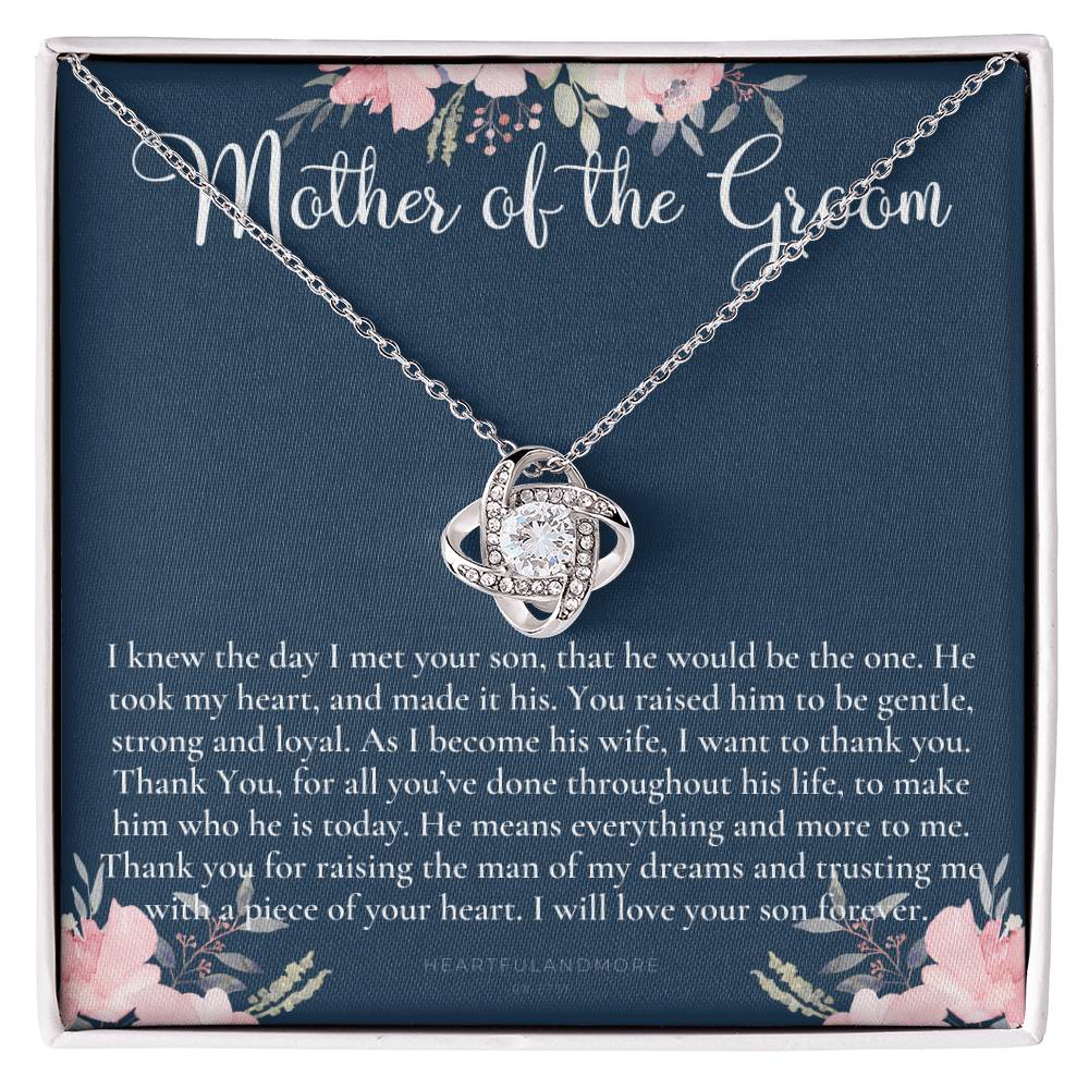 Mother of the Groom Gift Necklace, Wedding Gift, Bridal Party, Rehearsal Dinner, Man of My Dreams, Parent of Groom, Mother in Law Gift