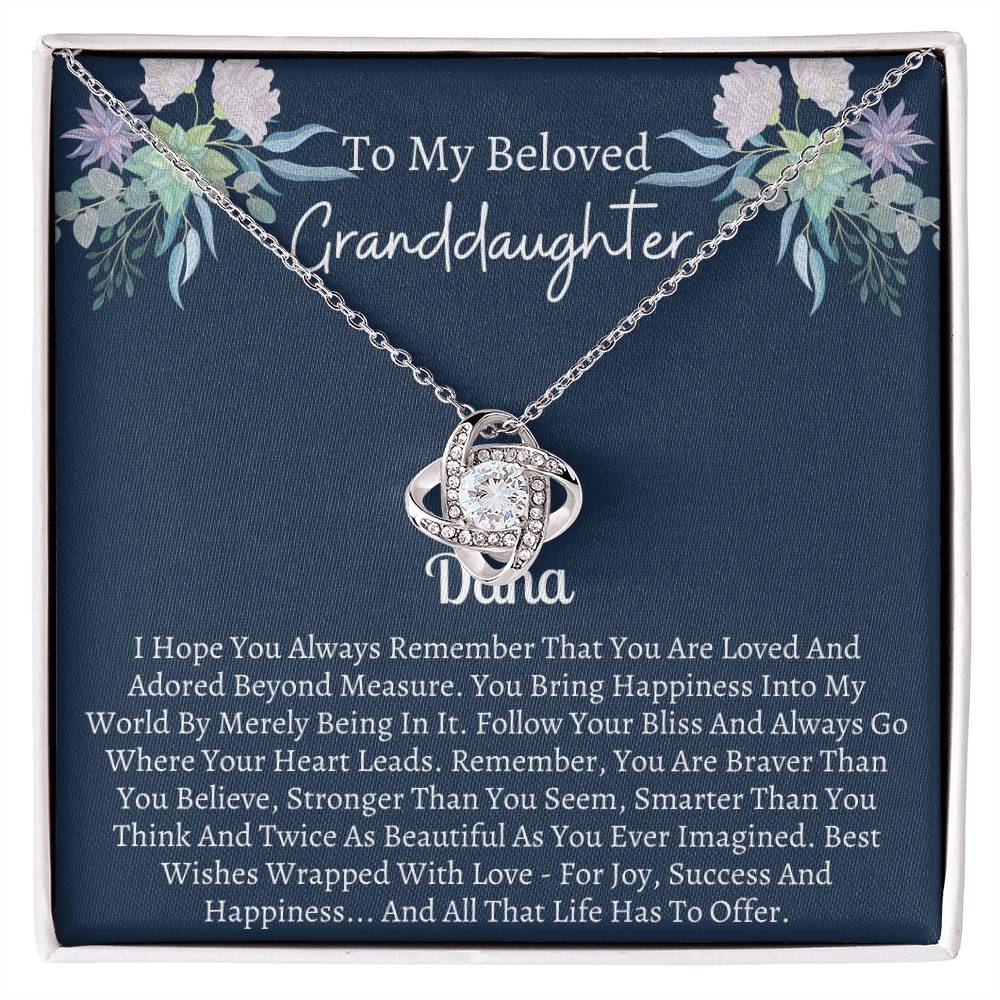 Necklace to My Granddaughter– You are loved beyond measure, always follow your heart - Graduation Day