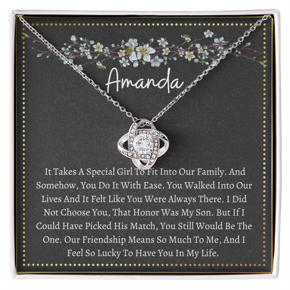 Gift for Son's Girlfriend -  Necklace to Daughter-in-law] – Wishing you happiness and love always - Wedding Day