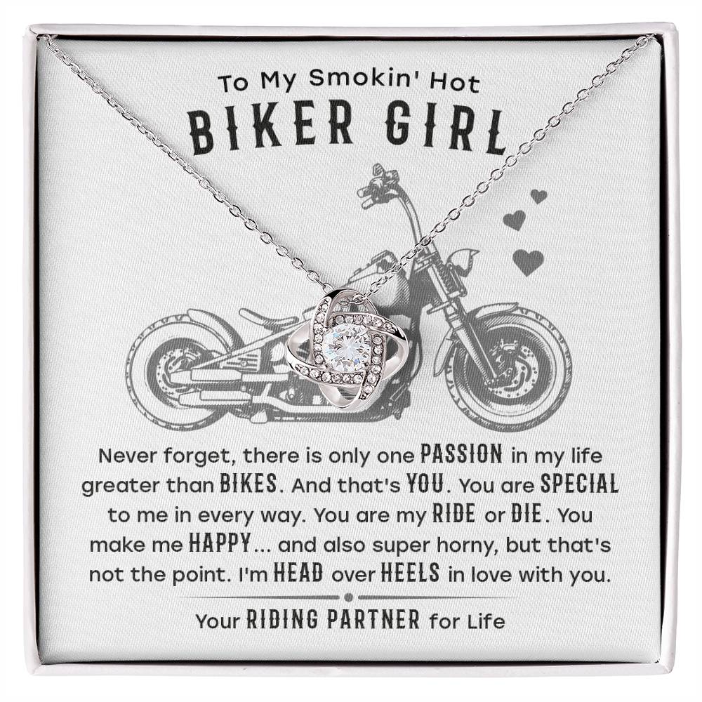 (Almost Gone - Limited Stock) to My Smokin' Hot Biker Girl - From Riding Partner for Life - Necklace
