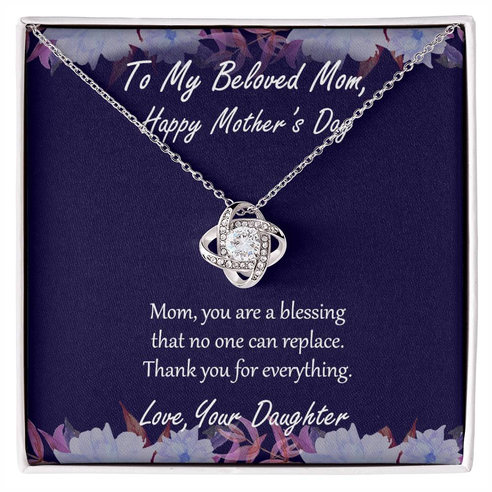 "Blessing" - Mother's Day Necklace -  To My Belong Mom - Happy Mother's Day