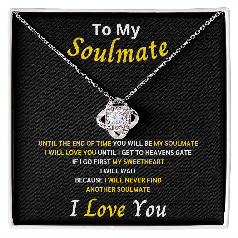 To My Soulmate Love Knot Gift Set 2 – I will love you until the end of time - Anniversary Gift