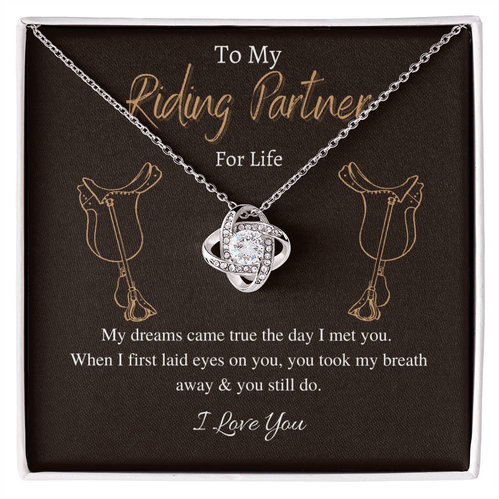 "I Still Do" Love Knot Necklace (Riding Partner Western Edition) -  To My Riding Partner For Life