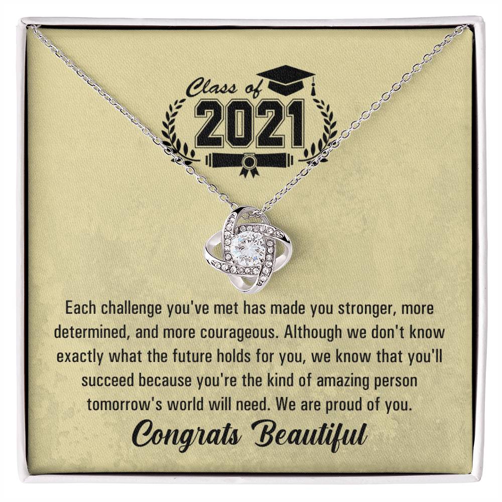 (Almost Gone!) Graduation Necklace - Congrats Beautiful - To My Granddaughter – You Did It – Graduation Celebration