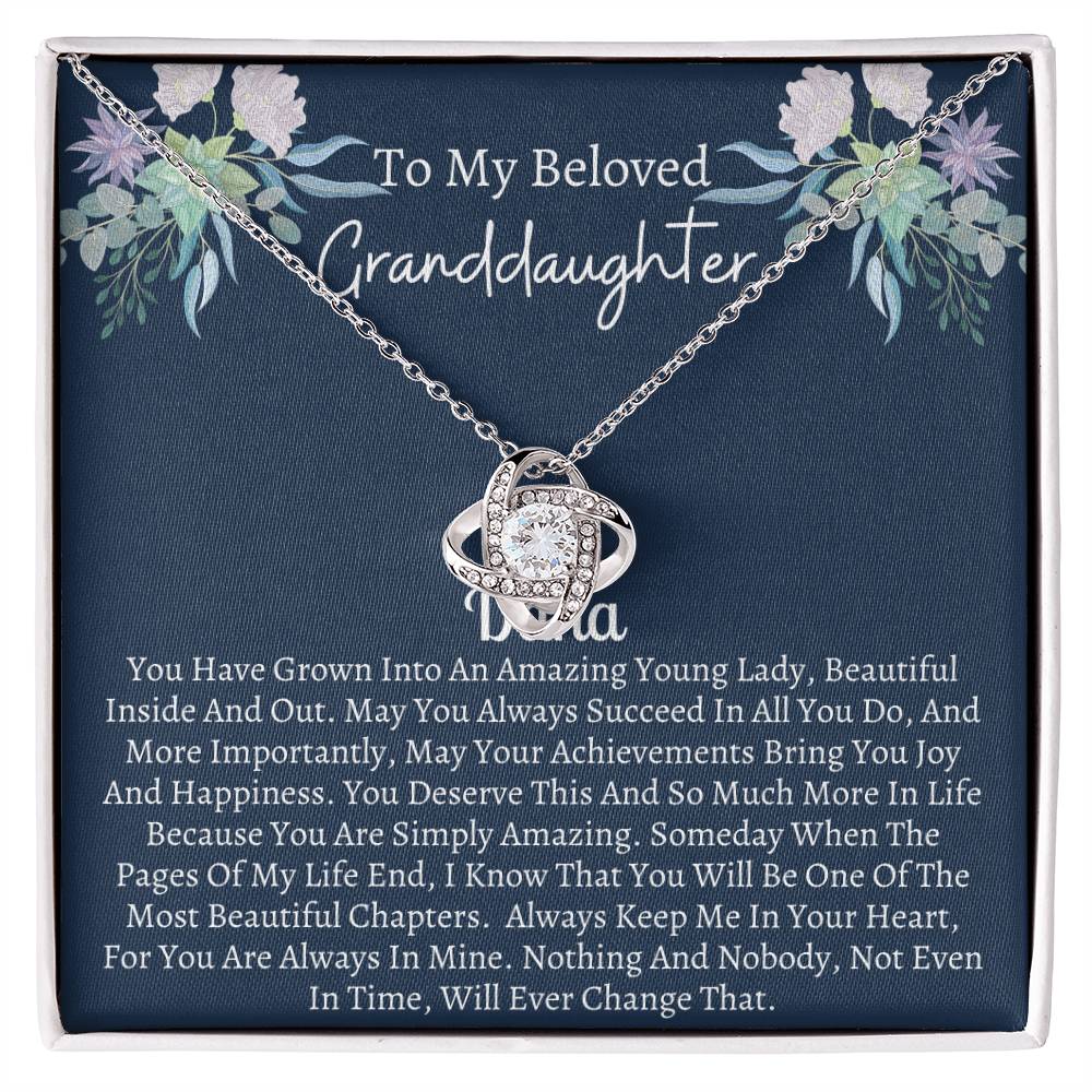 Necklace to Beloved Granddaughter– Wishing you joy, success, and endless love - Birthday