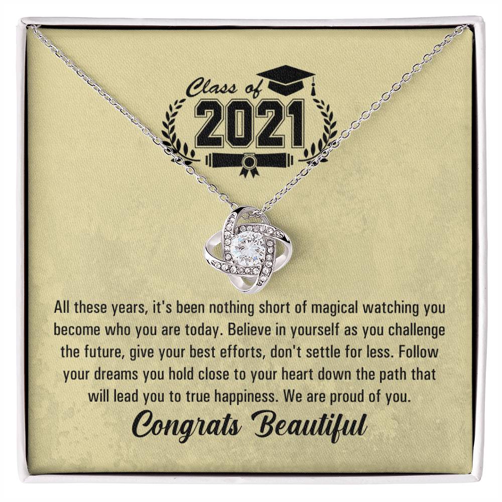 (Almost Gone!) Graduation Necklace - Follow Your Dreams - Class of 2021 Graduation
