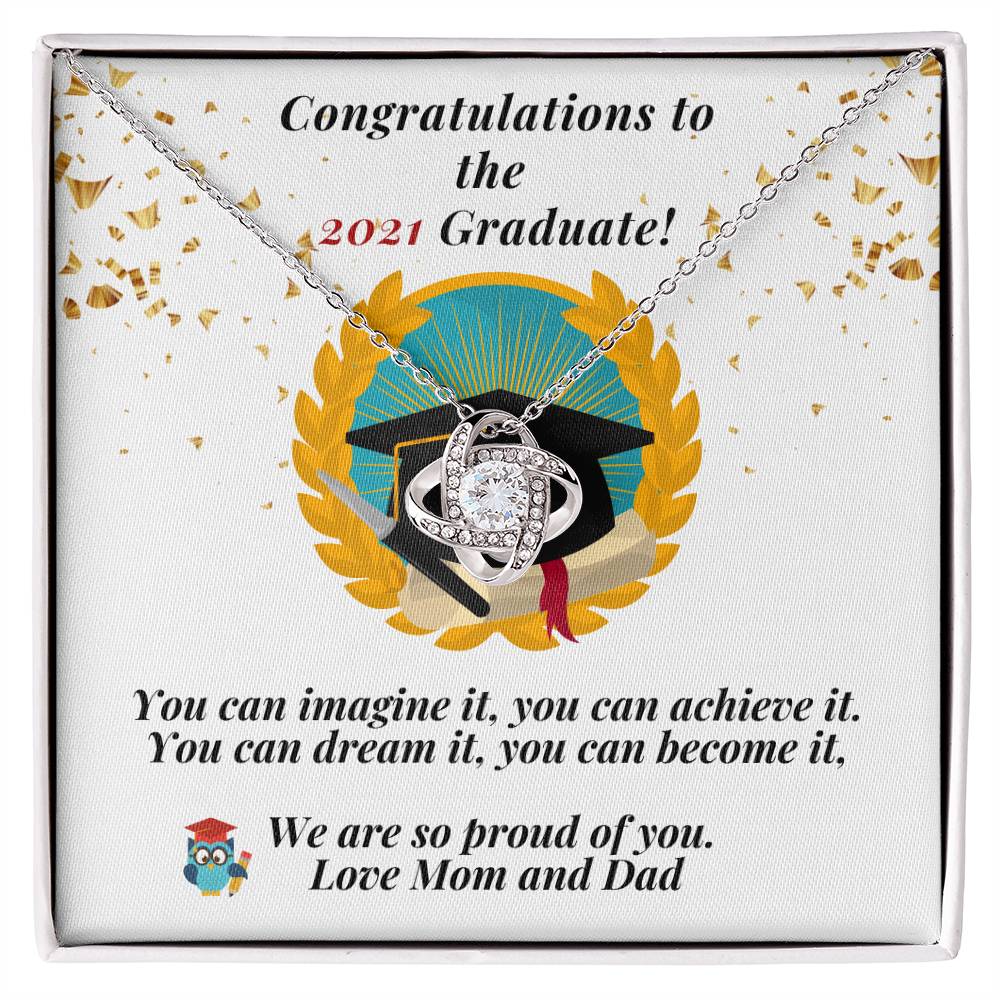 " a Graduation Gift- Love Knot Necklace"-"You Can Imagine It"  - A Gift For Graduation Ceremony