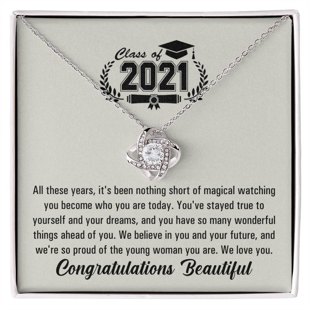 (Almost Gone!) Graduation Necklace - Class Of 2021 - To My Nephew – The Future Is Yours, Happy Graduation