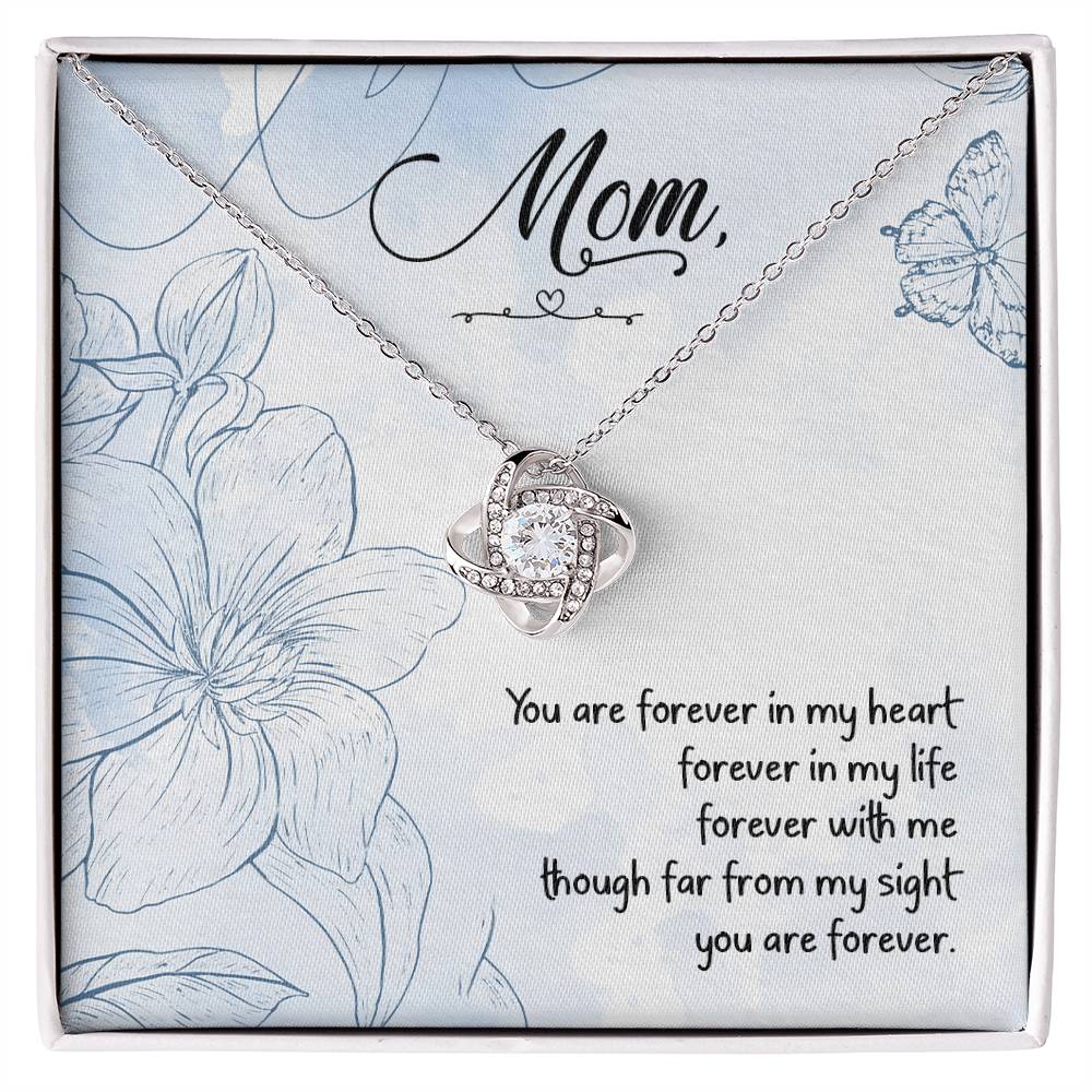 'Mom' Forever Love Knot Necklace Gift Set - To My Wonderful Mother - With Love On Mother’s Day