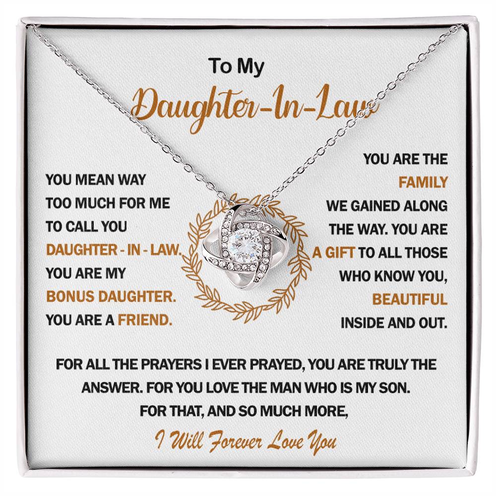 To My Daughter-in-Law | Love Knot Necklace💓
