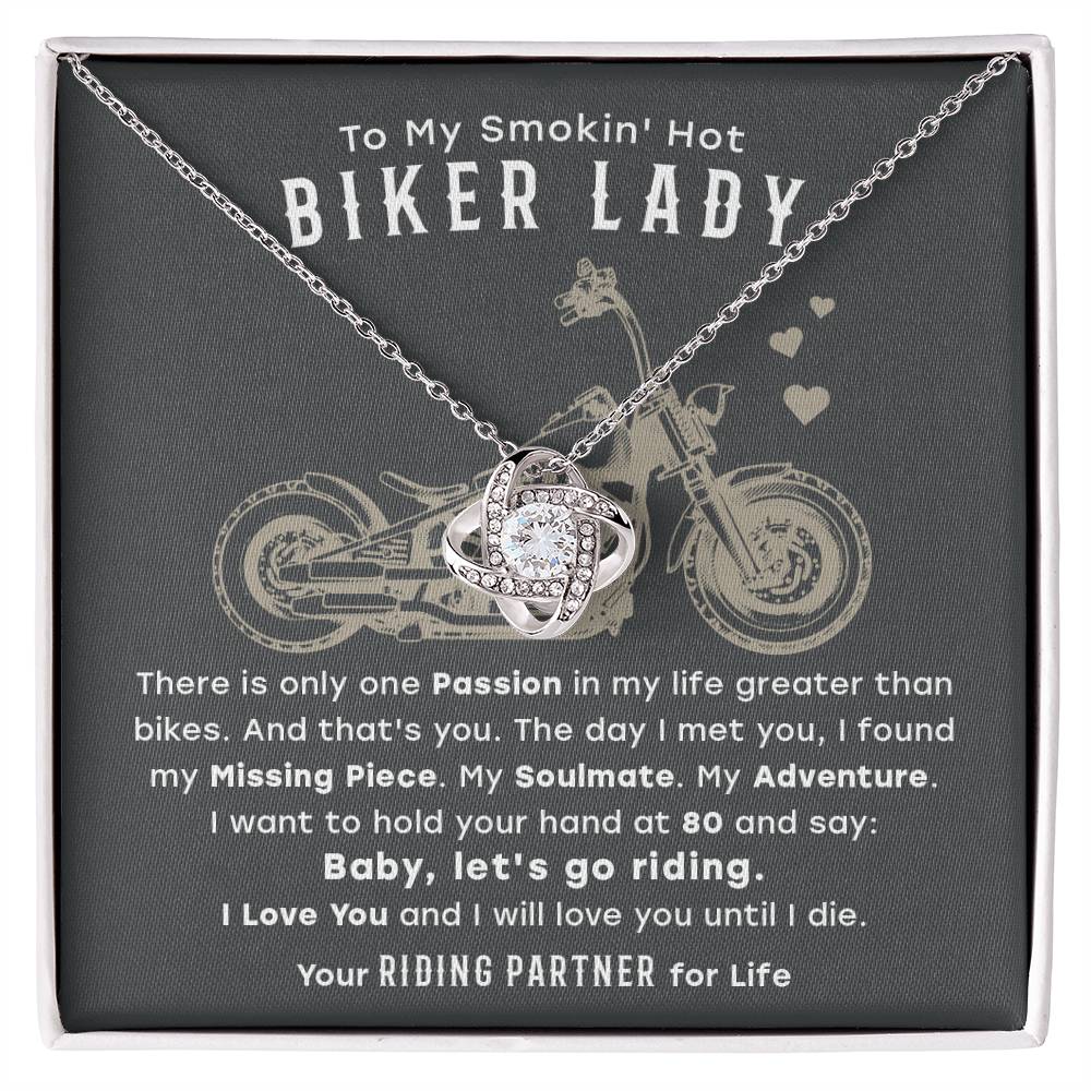 (Almost Gone - Limited Stock) to My Smokin' Hot Biker Lady - From Riding Partner for Life - Necklace
