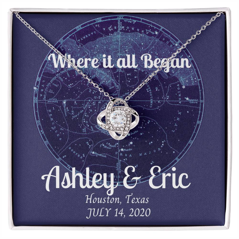 Anniversary Stars Lover Gift – Where it all began, our love written in the stars - Anniversary