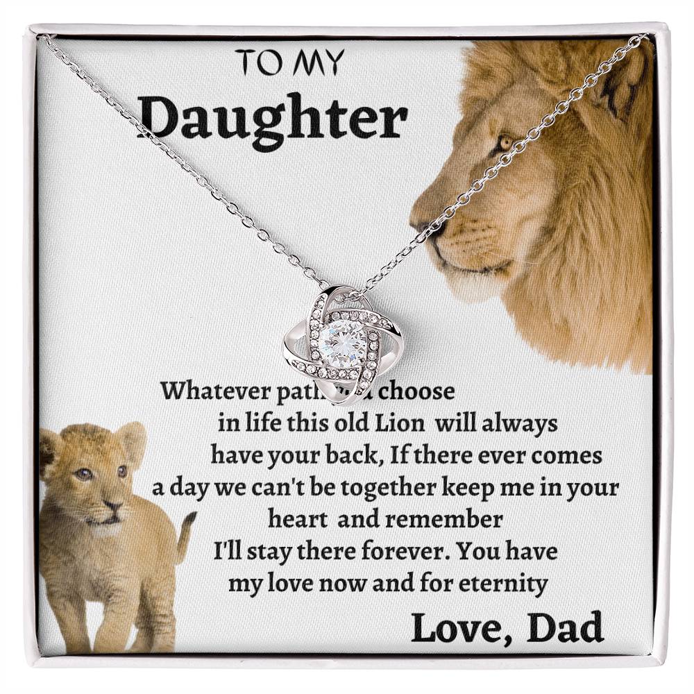 Lion Dad Necklace - Gift for Daughter from Dad] – I’ll Always Have Your Back – Birthday Present