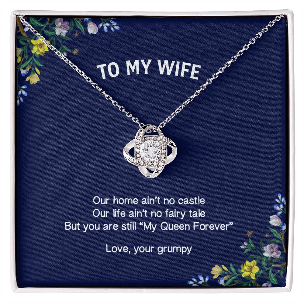 "My Wide" - Love Knot Necklace -  To My Beautiful Wife – Happy Valentine’s Day