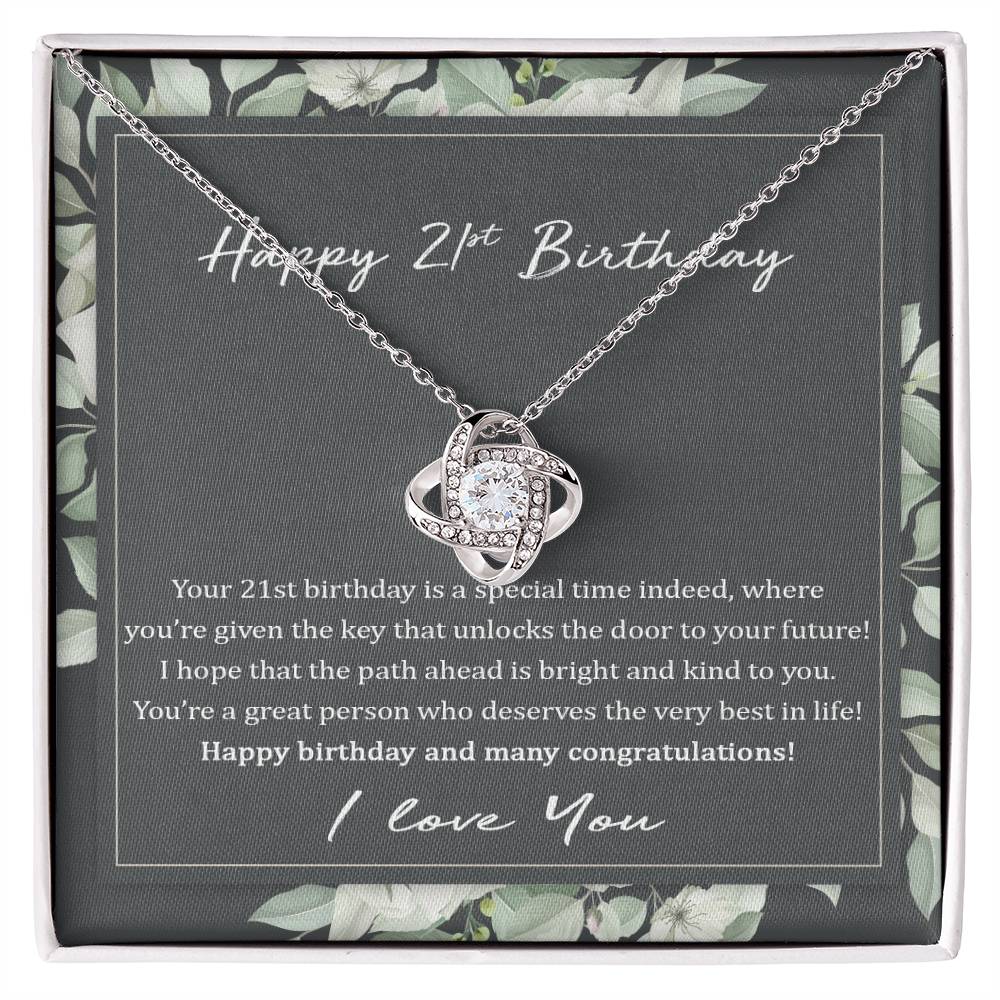 21st Birthday Gift Necklace: Birthday Gift For Daughter, Bestfriend, Niece, Granddaughter, Jewelry Gift For Her Birthday
