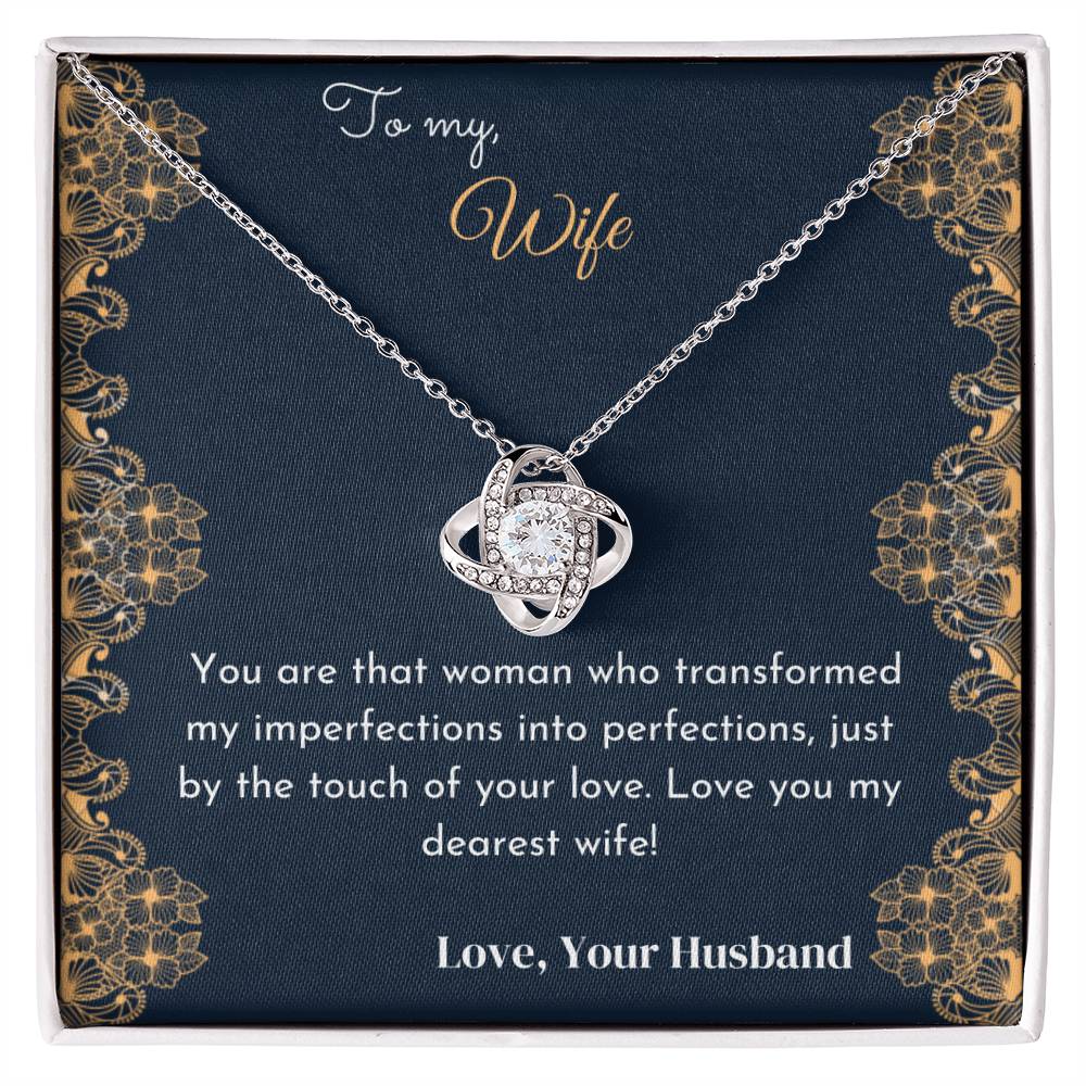 Lovely WIFE Necklace From Your Loving Husband – Transformed by Your Love on Anniversary