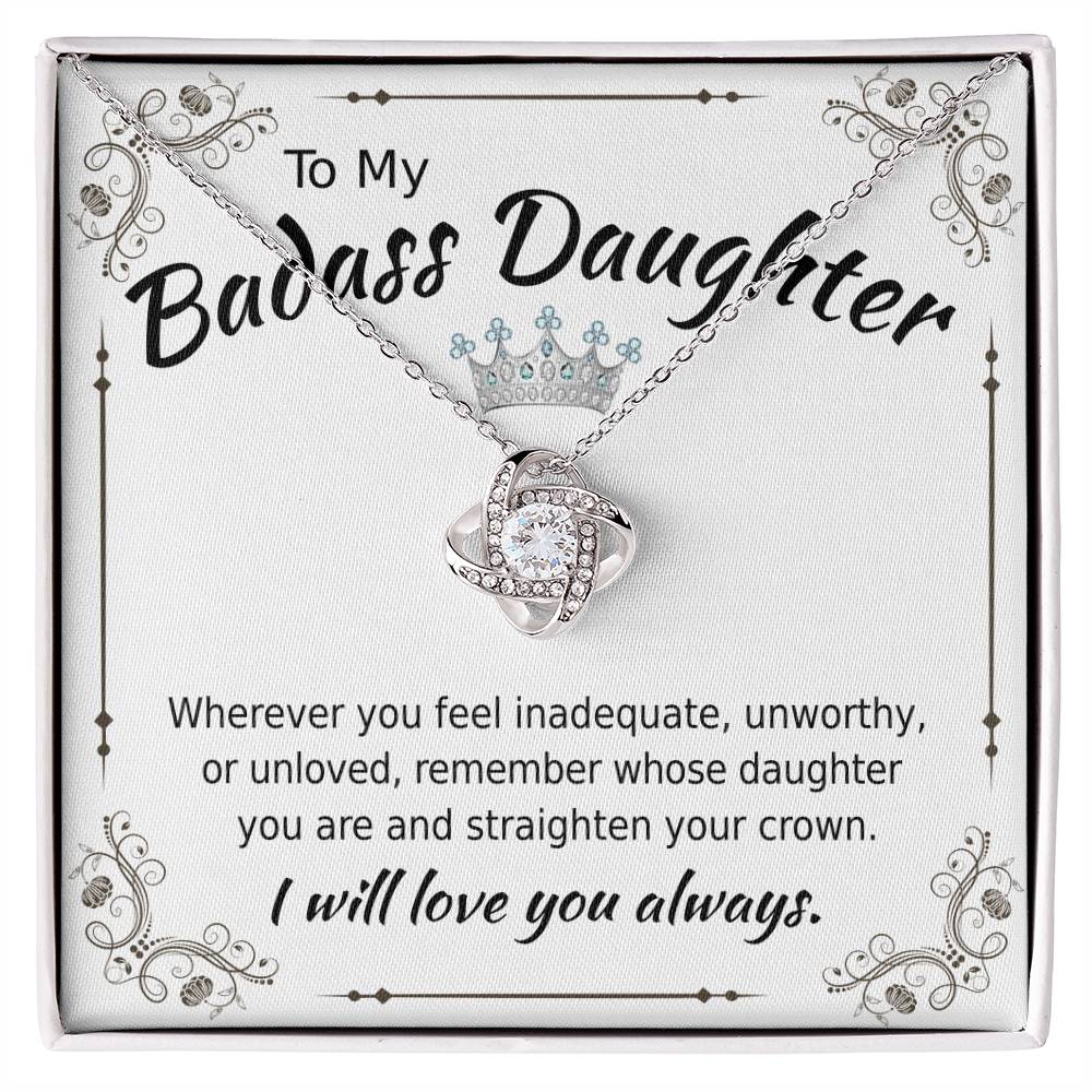 To My Badass Daughter - Love Knot Necklace