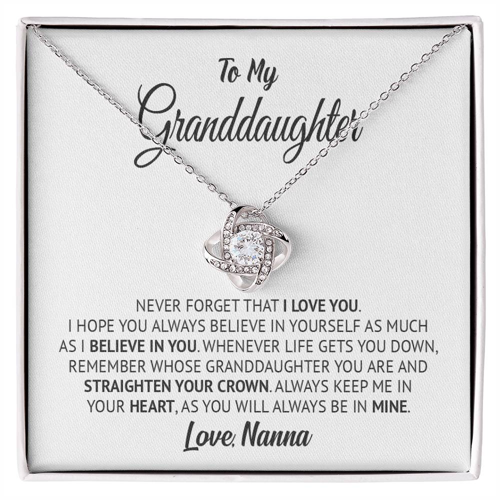 To My Granddaughter - Always Believe Necklace
