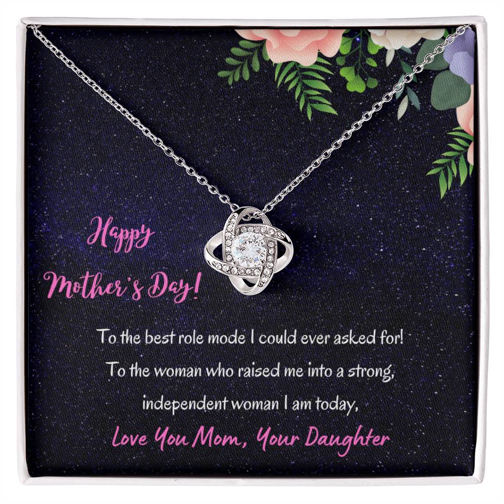 "You're My Role Model" - Love Knot - Necklace - To My Angel Mom - Happy Mother's Day