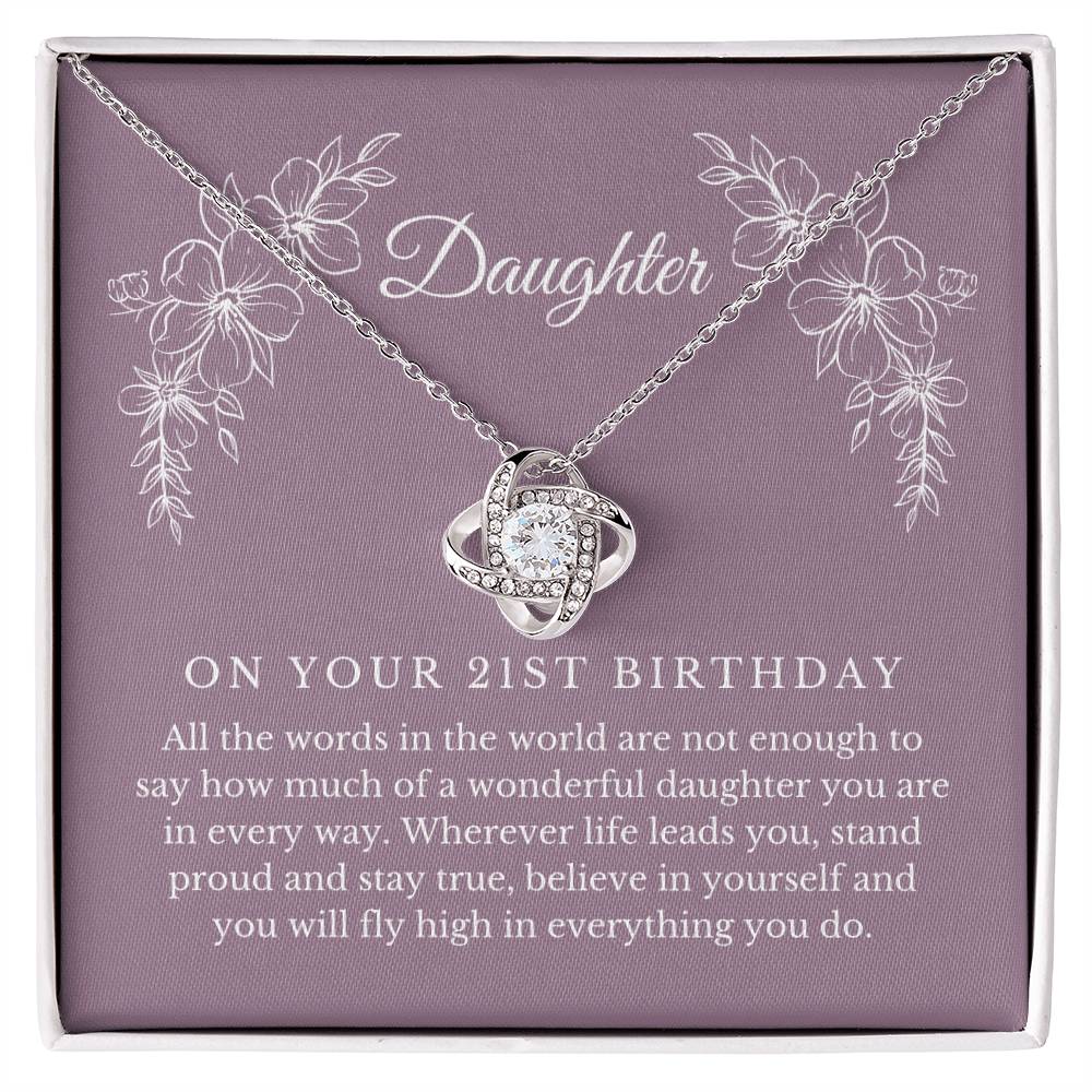 Daughter 21st Birthday Gift | Knot Necklace
