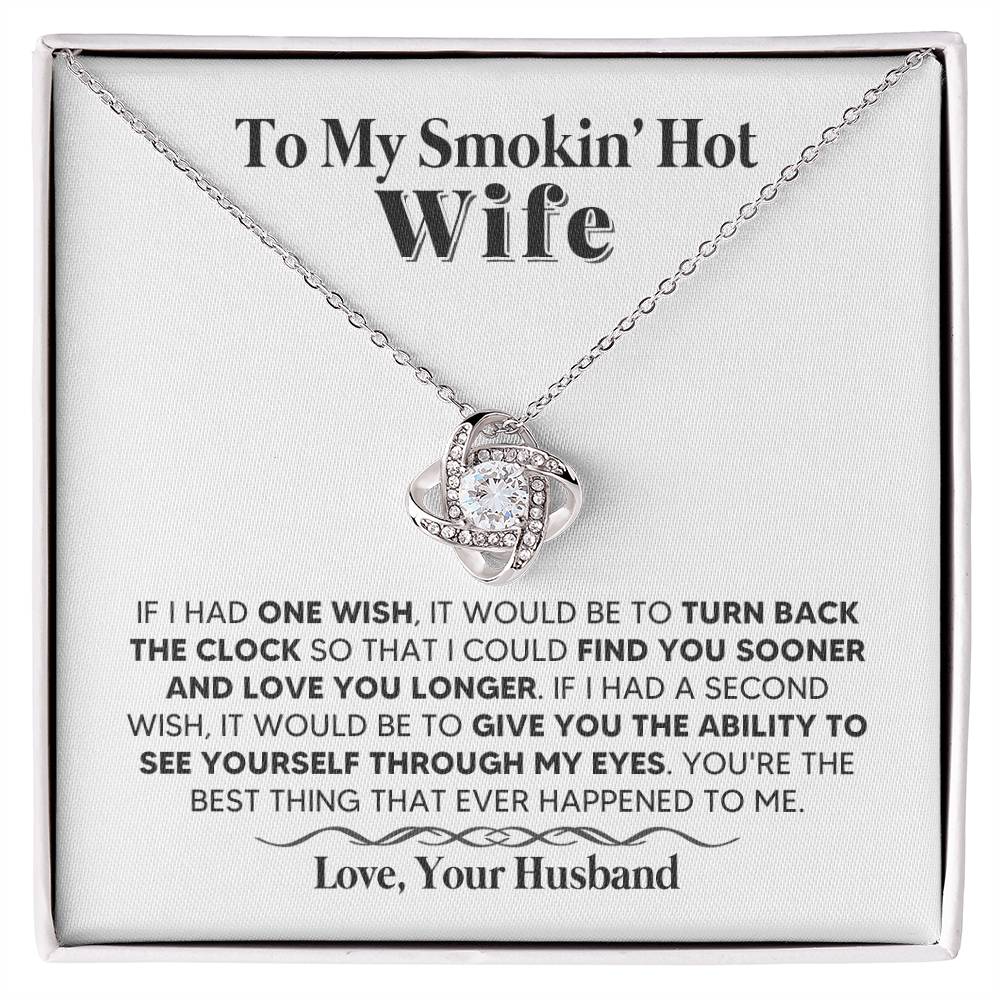 One Wish - Necklace - Wife, From Your Husband – I’d Turn Back Time Just to Love You Longer on Mother’s Day