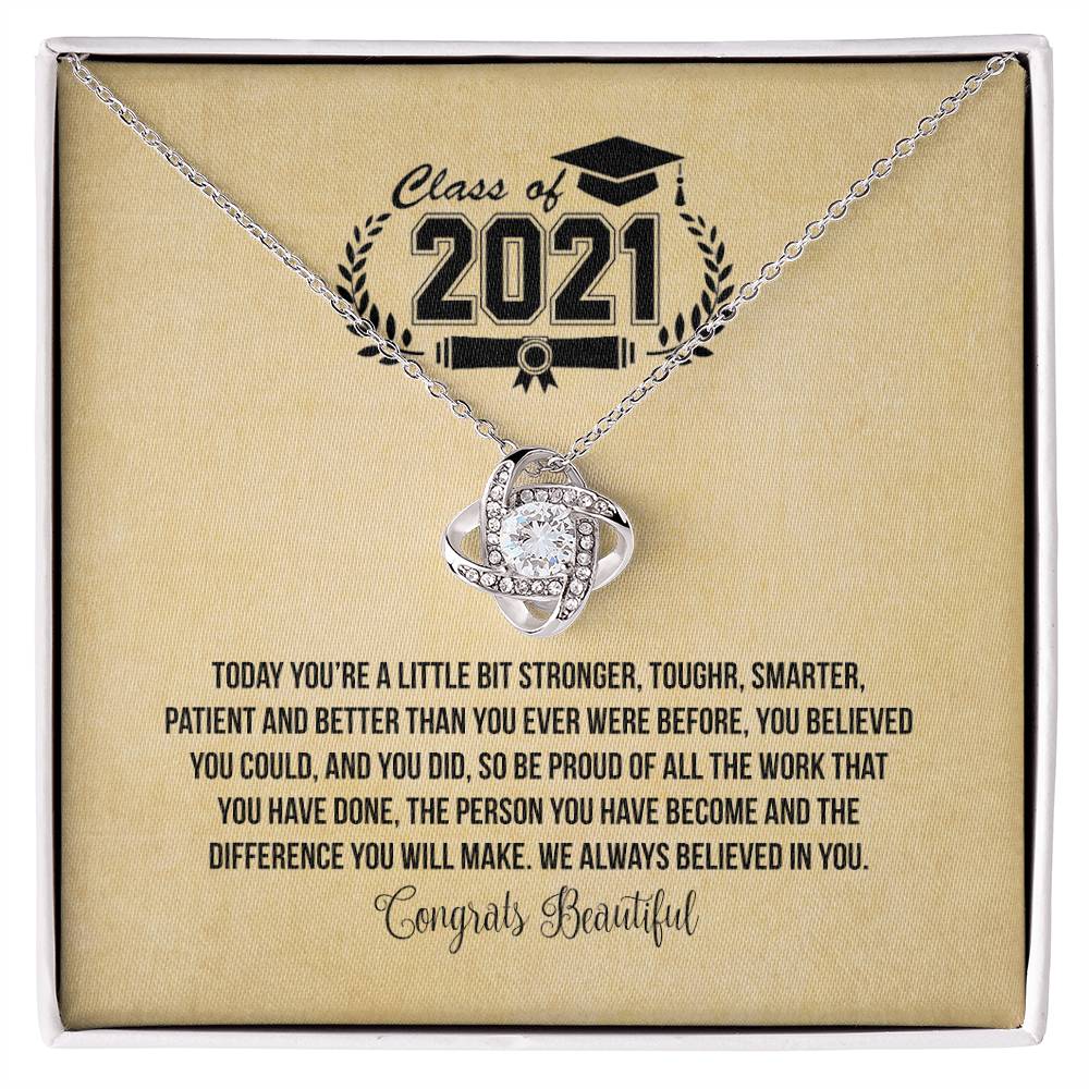 (Almost Gone) Class of 2021 - Graduation Necklace - To My Daughter – Always Believe in You
