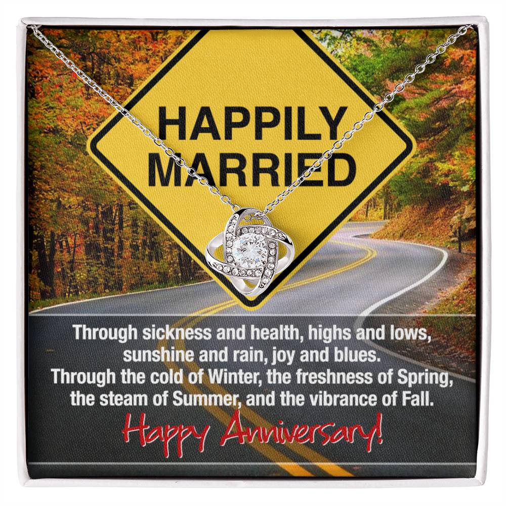 Happily Married Anniversary Necklace