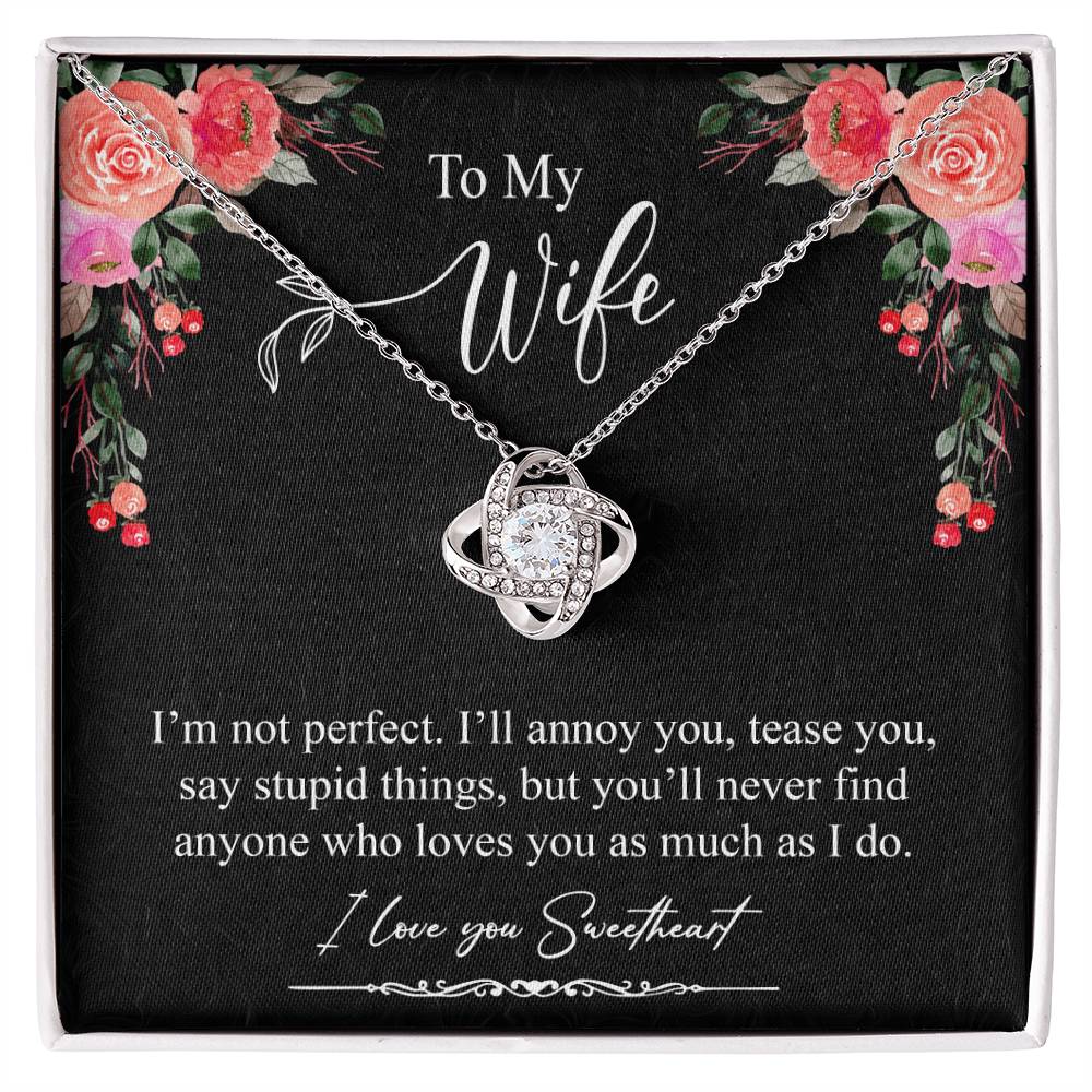 Gift For Wife Necklace - I am Not Perfect