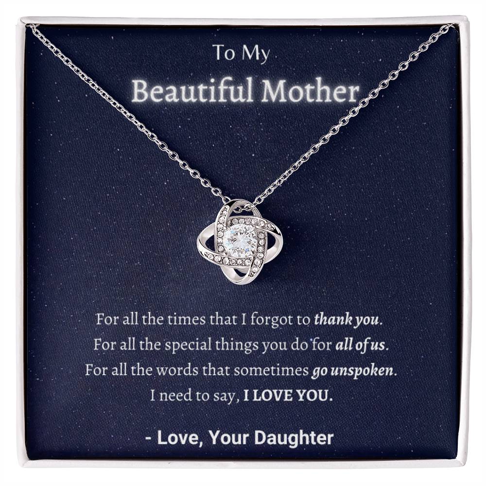 "I Am Thankful, Mom" - Bond in the Sky - Necklace - Gift For Mother - To My Beautiful Mother