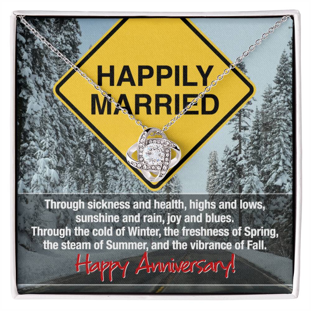 Happily Married Anniversary Necklace