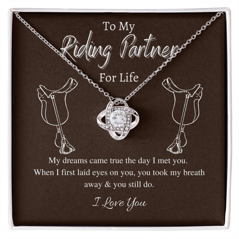 "You Still Do" Love Knot Necklace (Riding Partner Edition) - Together In Love & In The Saddle