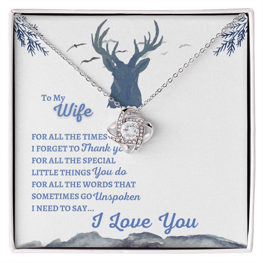 "For All" Love Knot Necklace (Buck & Doe Edition)