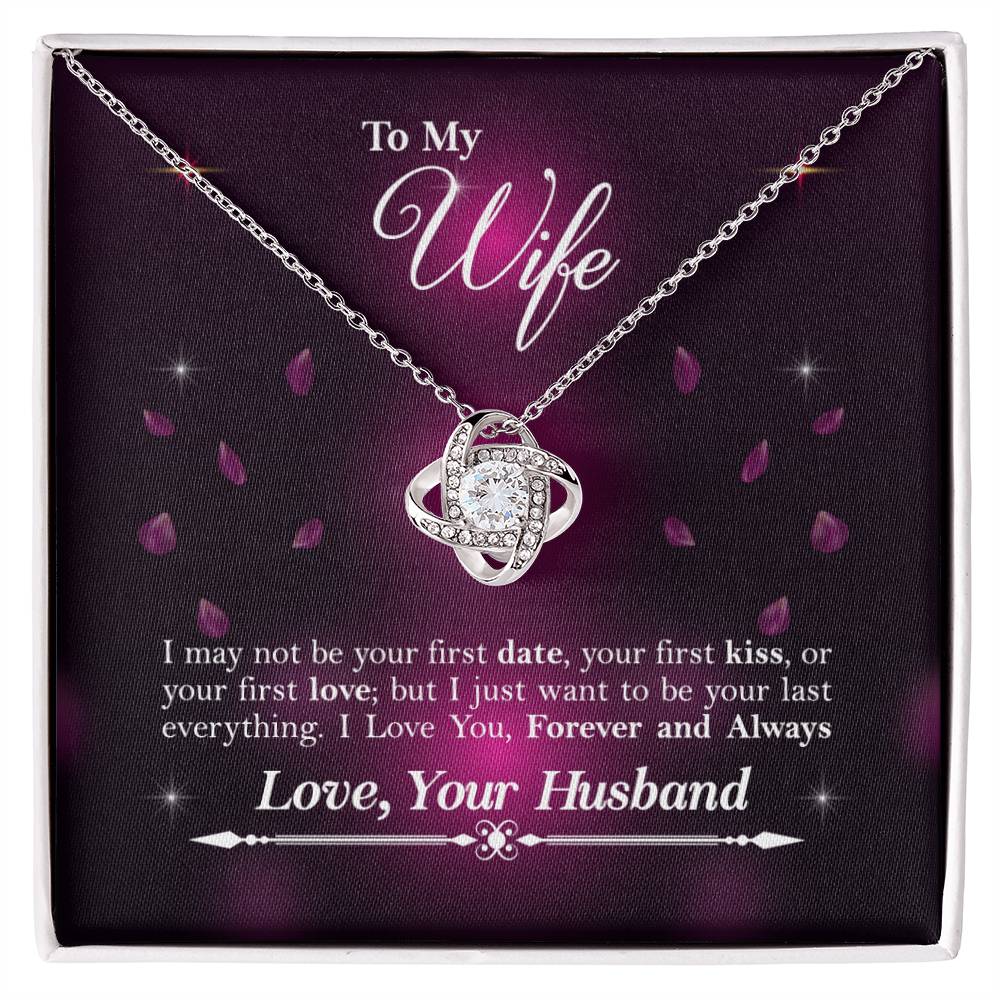 Anniversary Gift For Wife, Wife Necklace From Husband, Wife Love Knot Necklace, Great gift for Anniversary, Birthday, Valentines Day, Christmas or any Occasion
