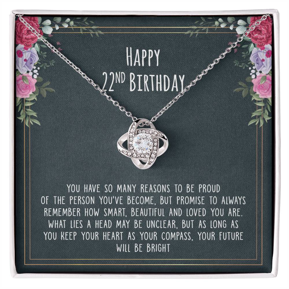Happy 22 Birthday - Necklace to Dear Friend – So proud of the person you’ve become