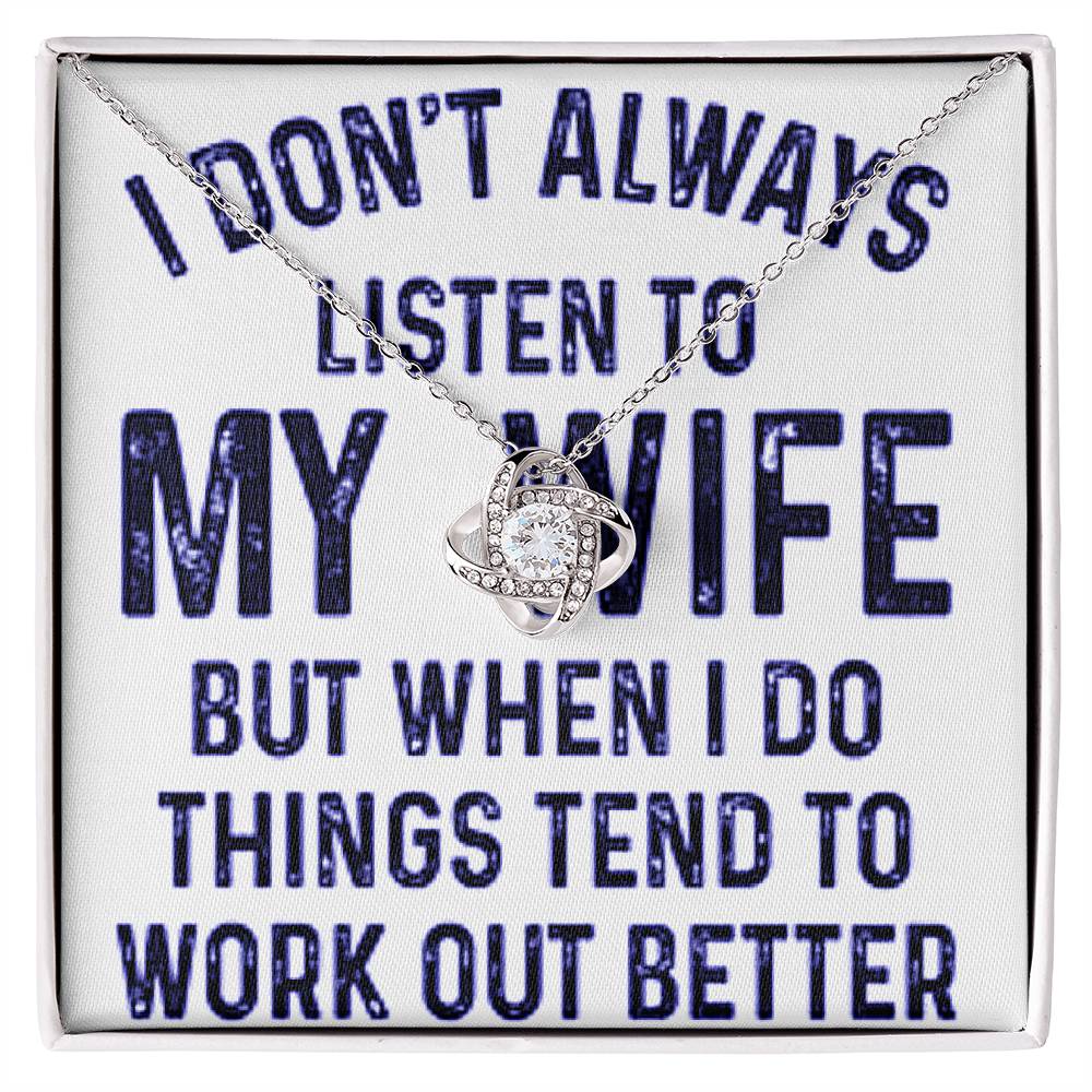 Funny Hubby are You in the Dog House  - Funny Listen to Your Wife Husband to Wife Gift Necklace Im Sorry Present