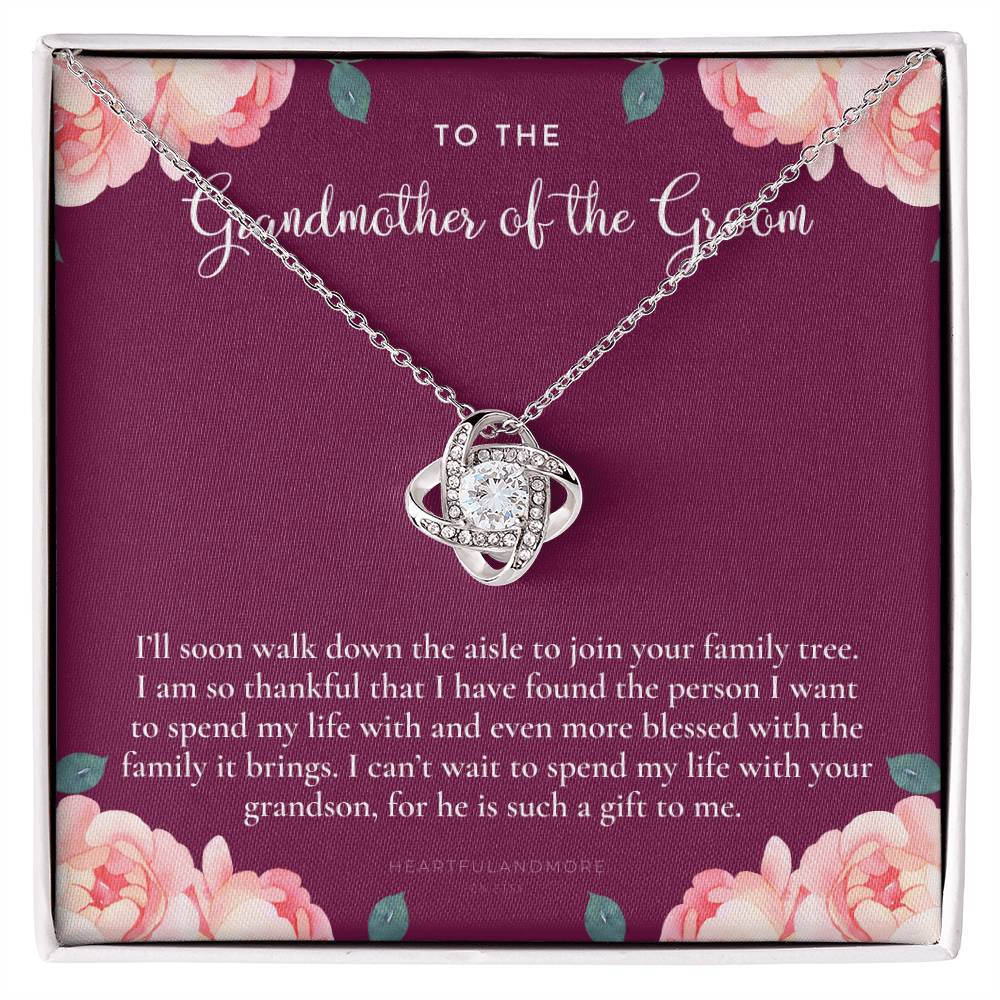 Grandmother of the Groom Gift Necklace, Grandma Wedding Gift, Nana, Bridal Shower, Rehearsal Dinner, Thank You Gift
