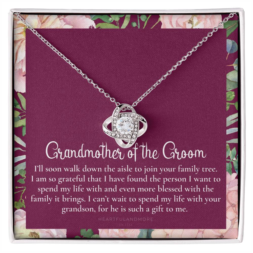 Grandmother of the Groom Gift Necklace, Grandma Wedding Gift, Nana, Bridal Shower, Rehearsal Dinner, Thank You Gift