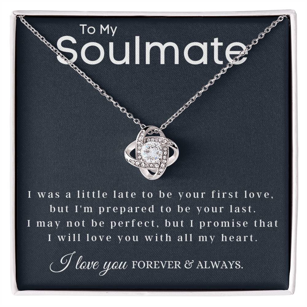 (Almost Gone!) Soulmate Necklace - I May Not Be Perfect - Eternal Love Necklace – Valentine’s Day Gift