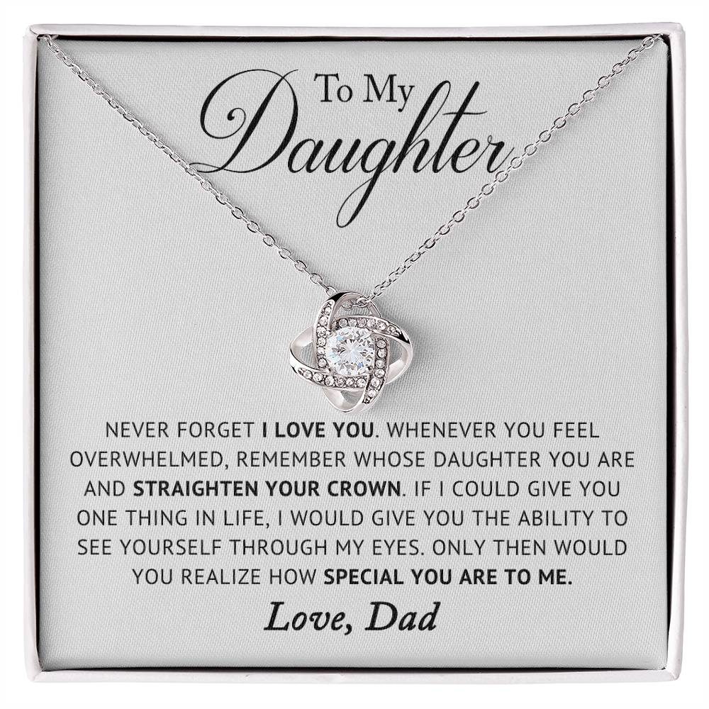 To My Daughter Necklace - Remember Whose Daughter You Are, Gift for Daughter From Dad
