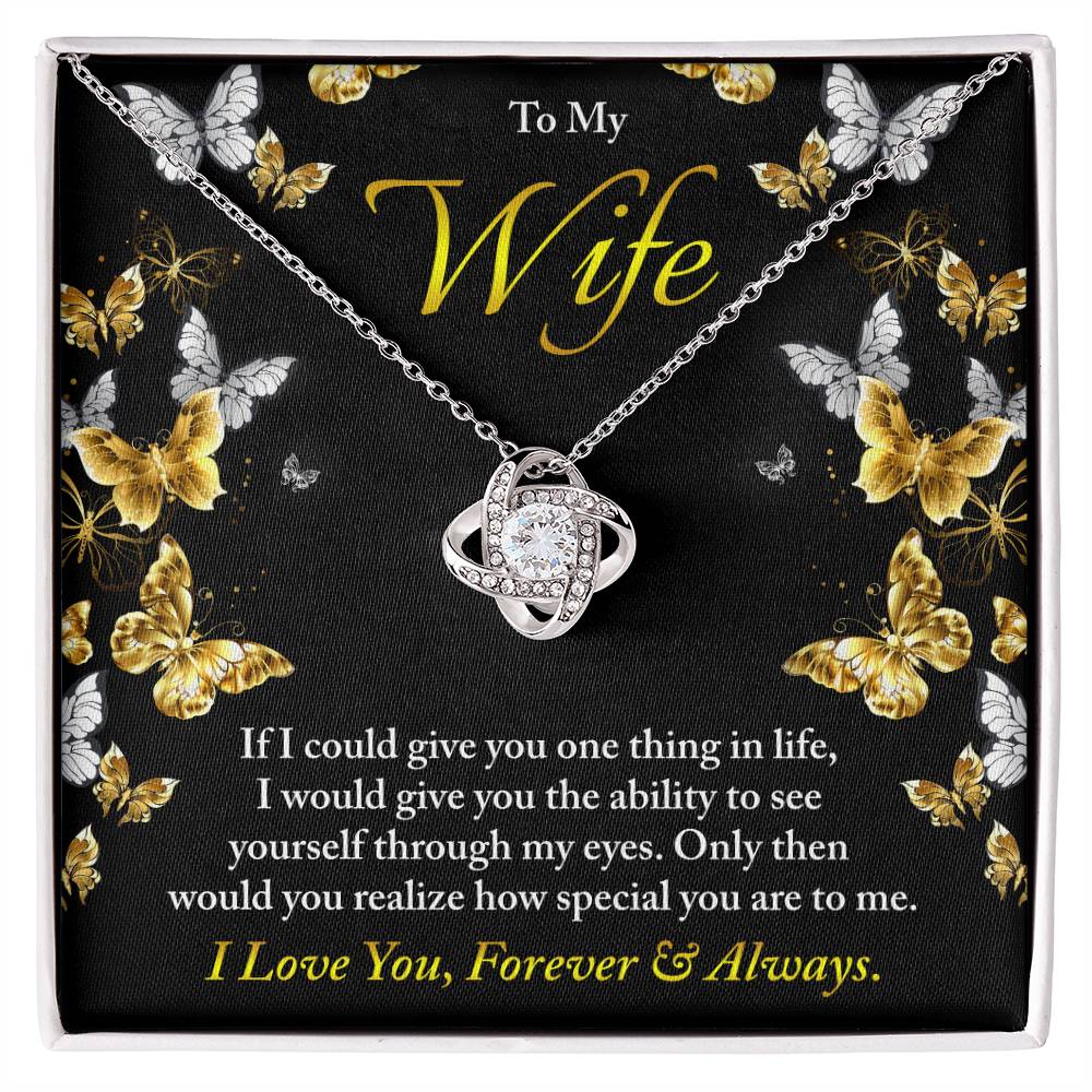 "One Thing" | Love Knot Necklace - To My Beautiful Wife – On Valentine’s Day