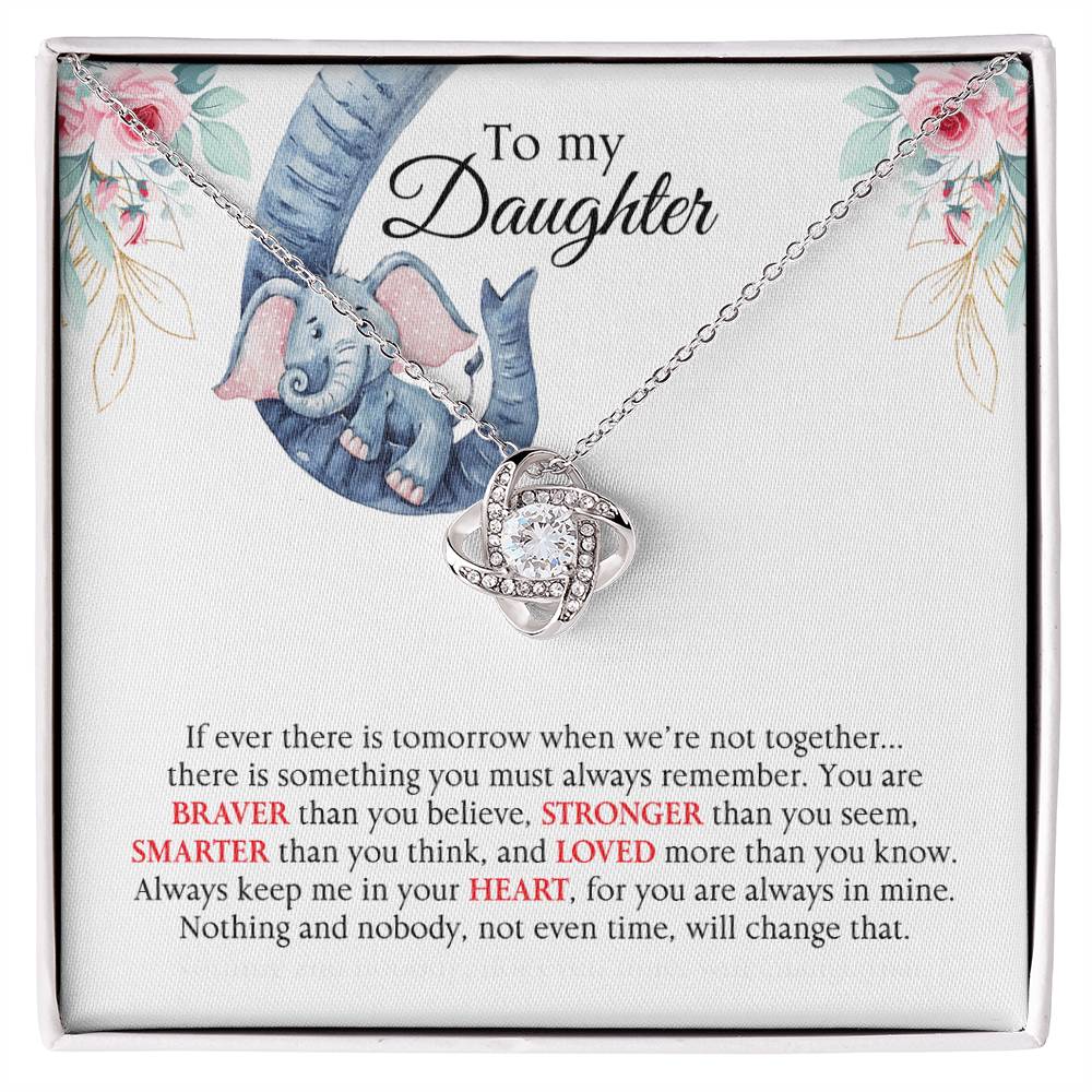(Almost Gone ) Love Knot Necklace for Daughter -  From Dad to My Daughter – Chase Your Dreams, Happy Graduation