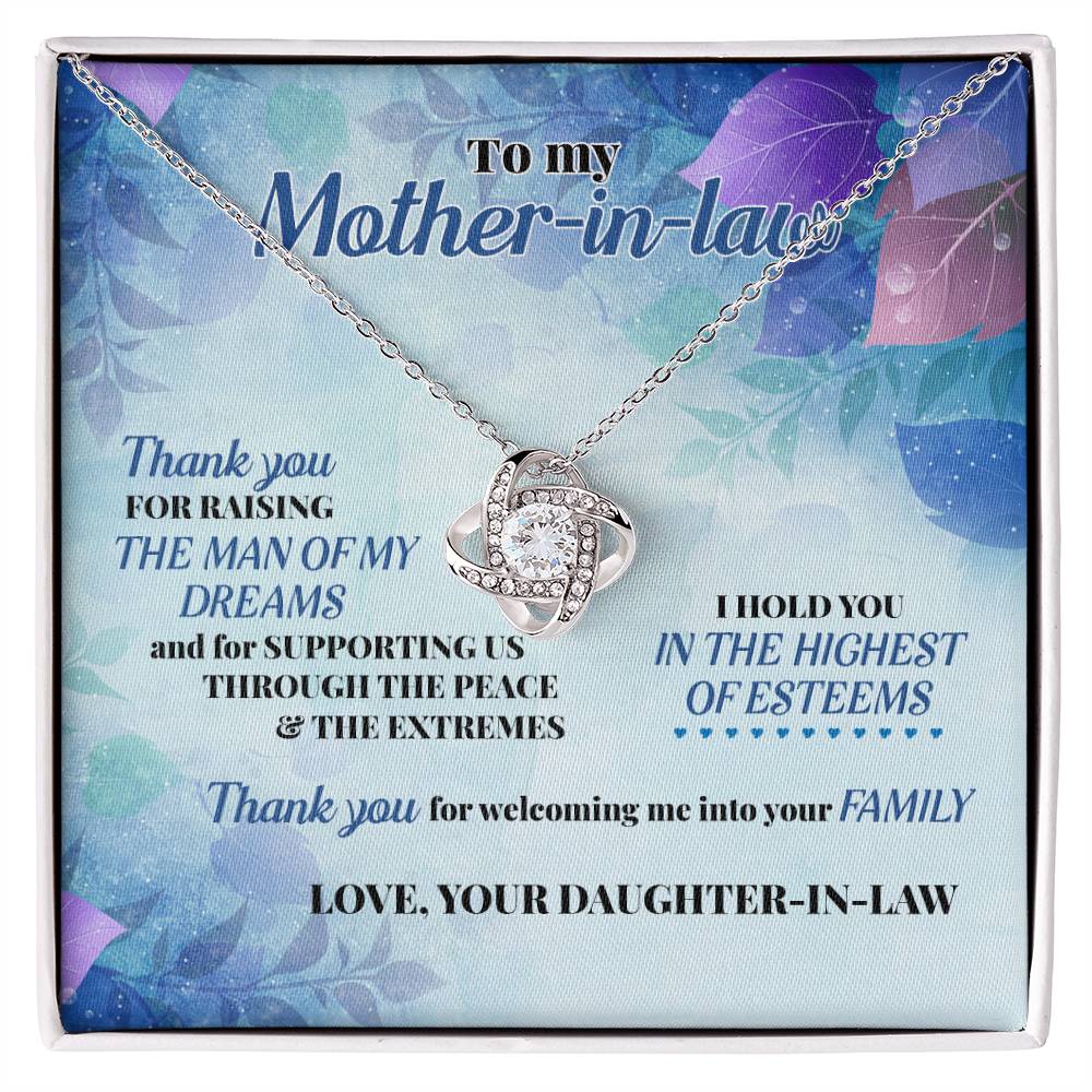 "To My Mother-In-Law" - Knot Necklace - (Almost Sold Out) - To My Wonderful Mother-in-law – With Gratitude