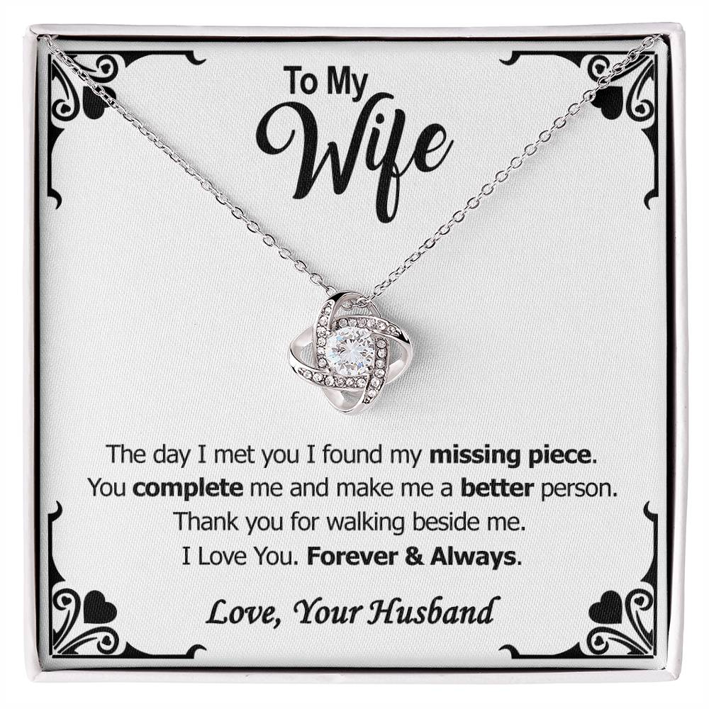 (Almost Gone!) to My Wife - Necklace - My Missing Piece