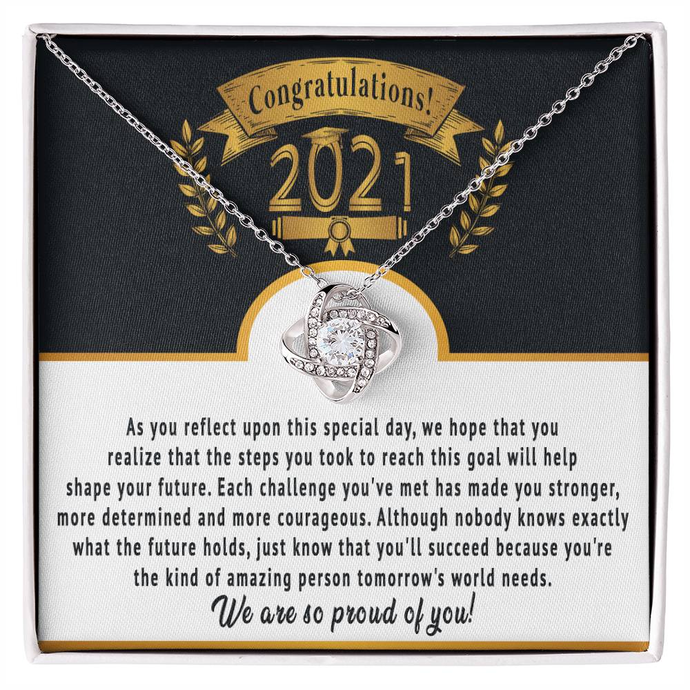 (Almost Gone ) We Are So Proud of You! - Necklace -  The Future Is Yours, Happy Graduation