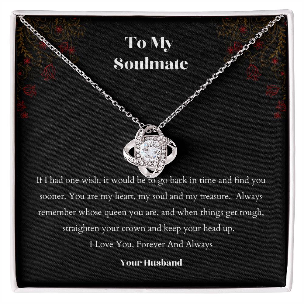 One Wish | Love Knot Necklace - Straighten Your Crown and Keep Your Head Up on Your Birthday