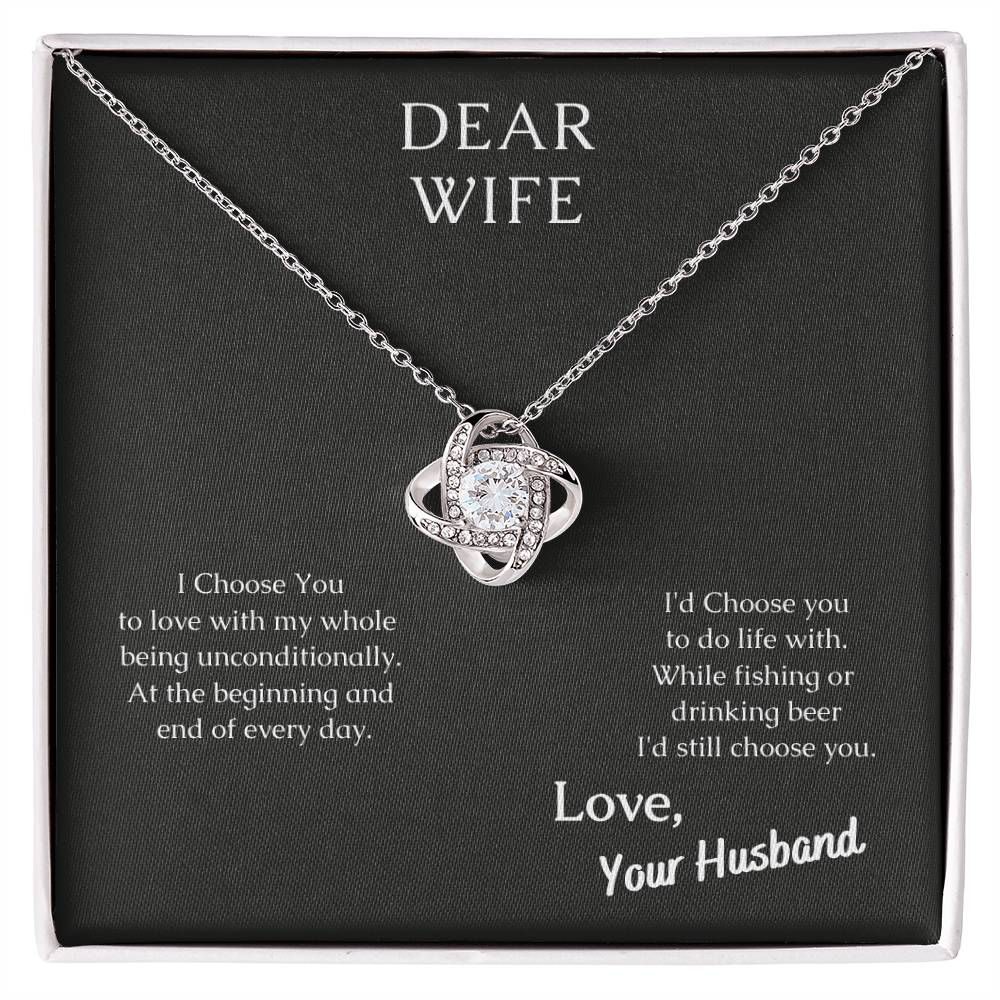 I Love You, Like Fishing and Beer | Great Gift Necklace for Your Wife.