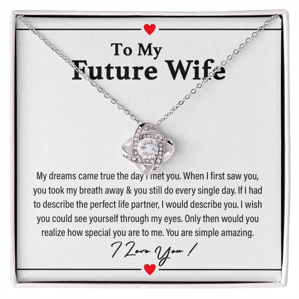 To My Future Wife Necklace Message Card, Jewelry Wife KN08