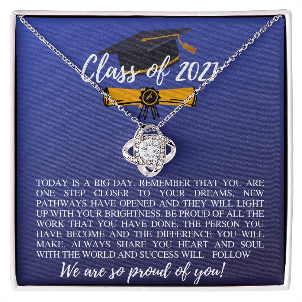 (Almost Gone ) Class of 2021 - Amazing Necklace - Gift To Graduation - The Journey Begins