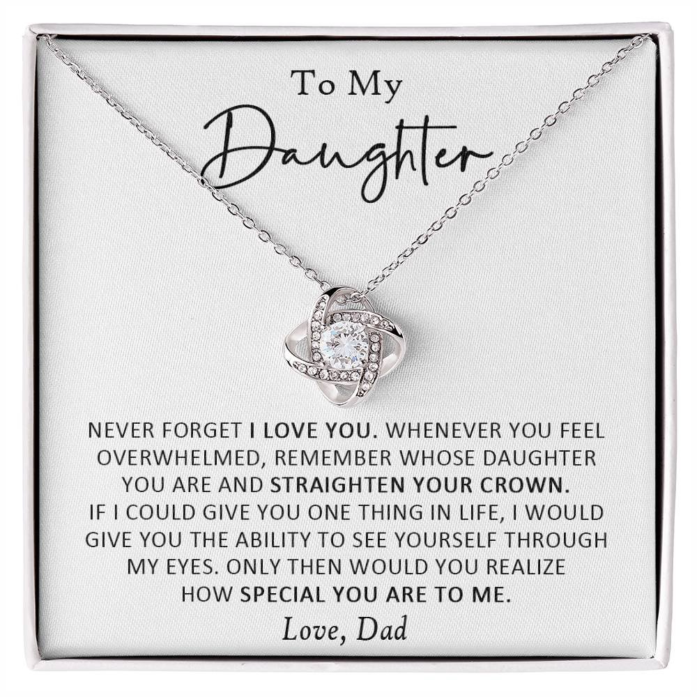 Gifts for Daughter from Dad - Necklace - Never forget I love you and how special you are to me on Her Birthday