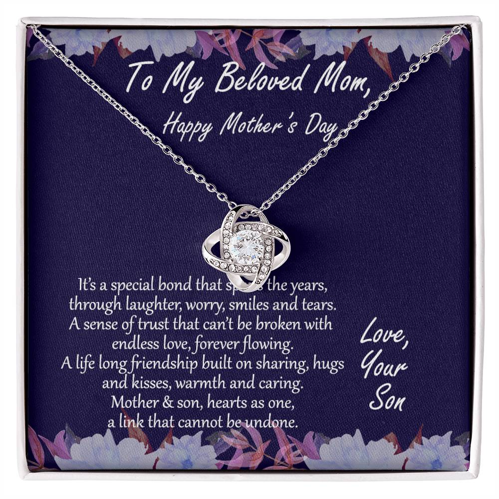 "Special Bond" - Son to Mom Mother's Day Necklace -  To My Beloved Mom - Happy Mother's Day